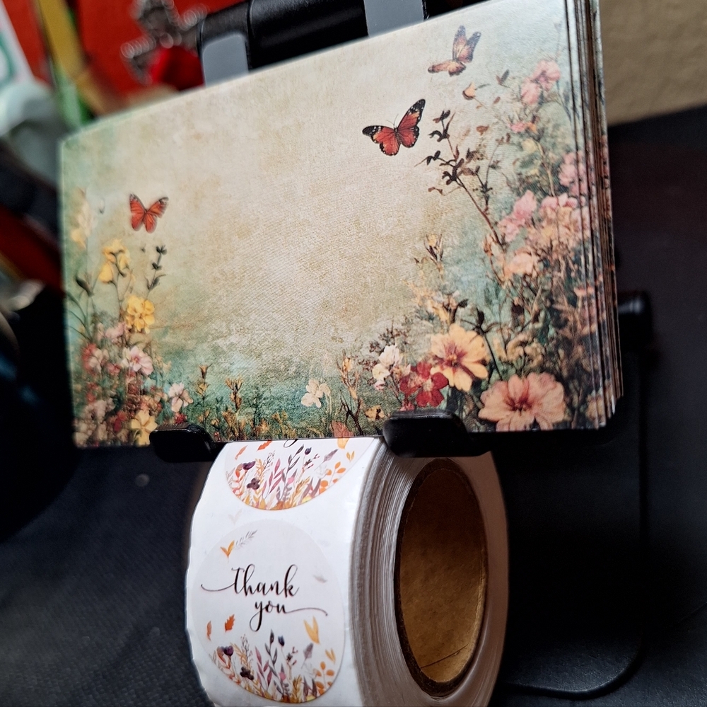 550ct. 50 Thank You Cards 500 Stickers BONUS: 3 Random Polymailers - Picture 2 of 5